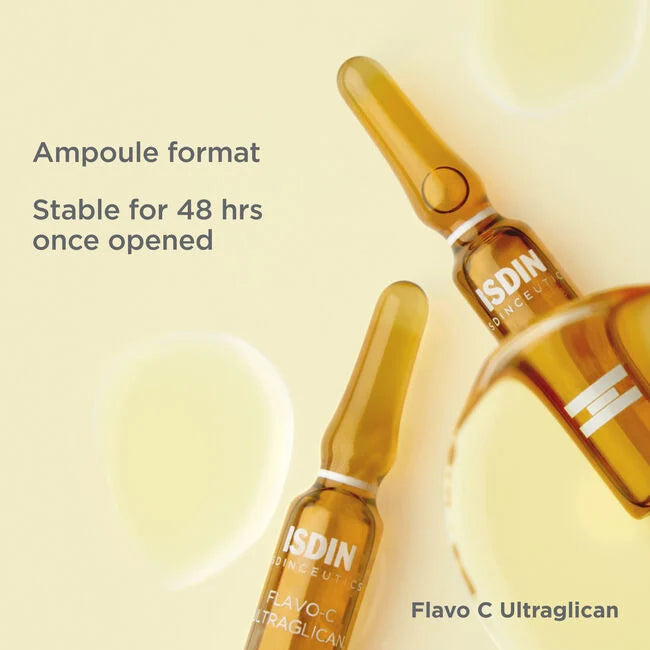 ISDIN - Flavo-C Ultraglican 30 ampoules - Powerful vitamin C ampoules