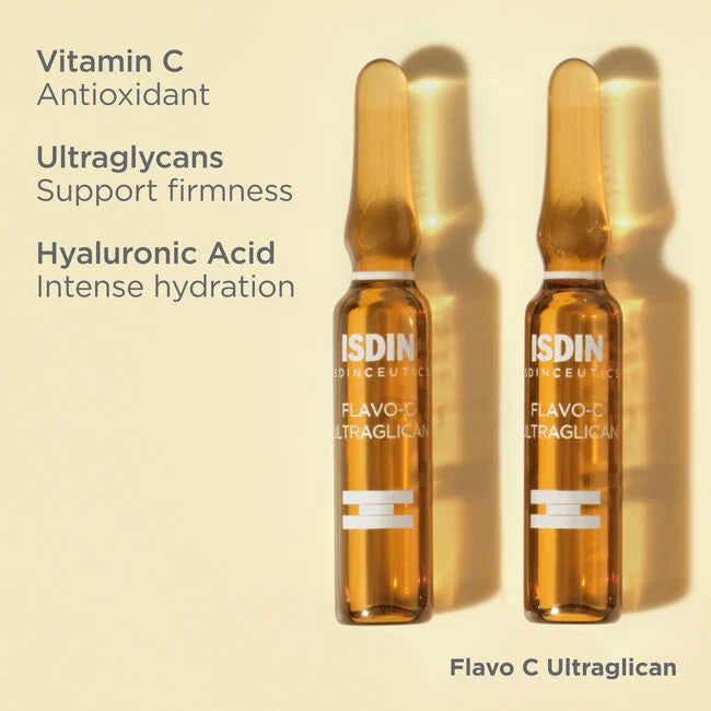 ISDIN - Flavo-C Ultraglican 30 ampoules - Powerful vitamin C ampoules