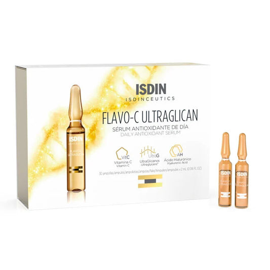 ISDIN - Flavo-C Ultraglican 30 ampoules - Powerful vitamin C ampoules
